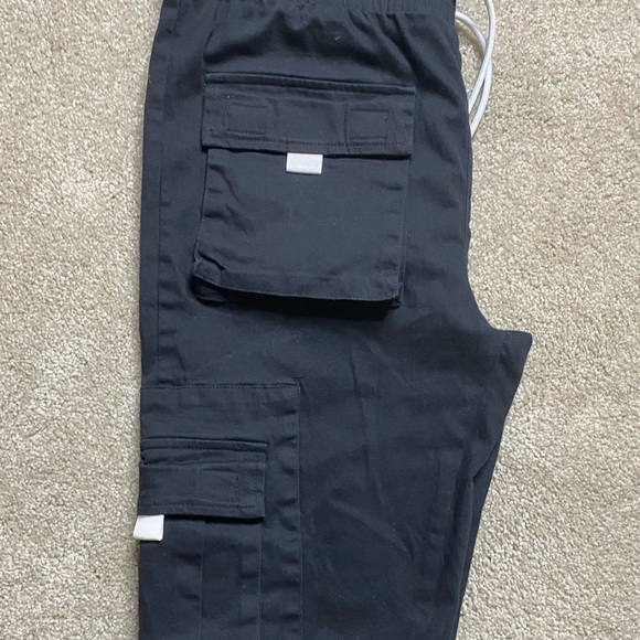 Track // Joggers Pants by The HideOutClothing // black Multi pocket Button Ankle - Picture 11 of 11